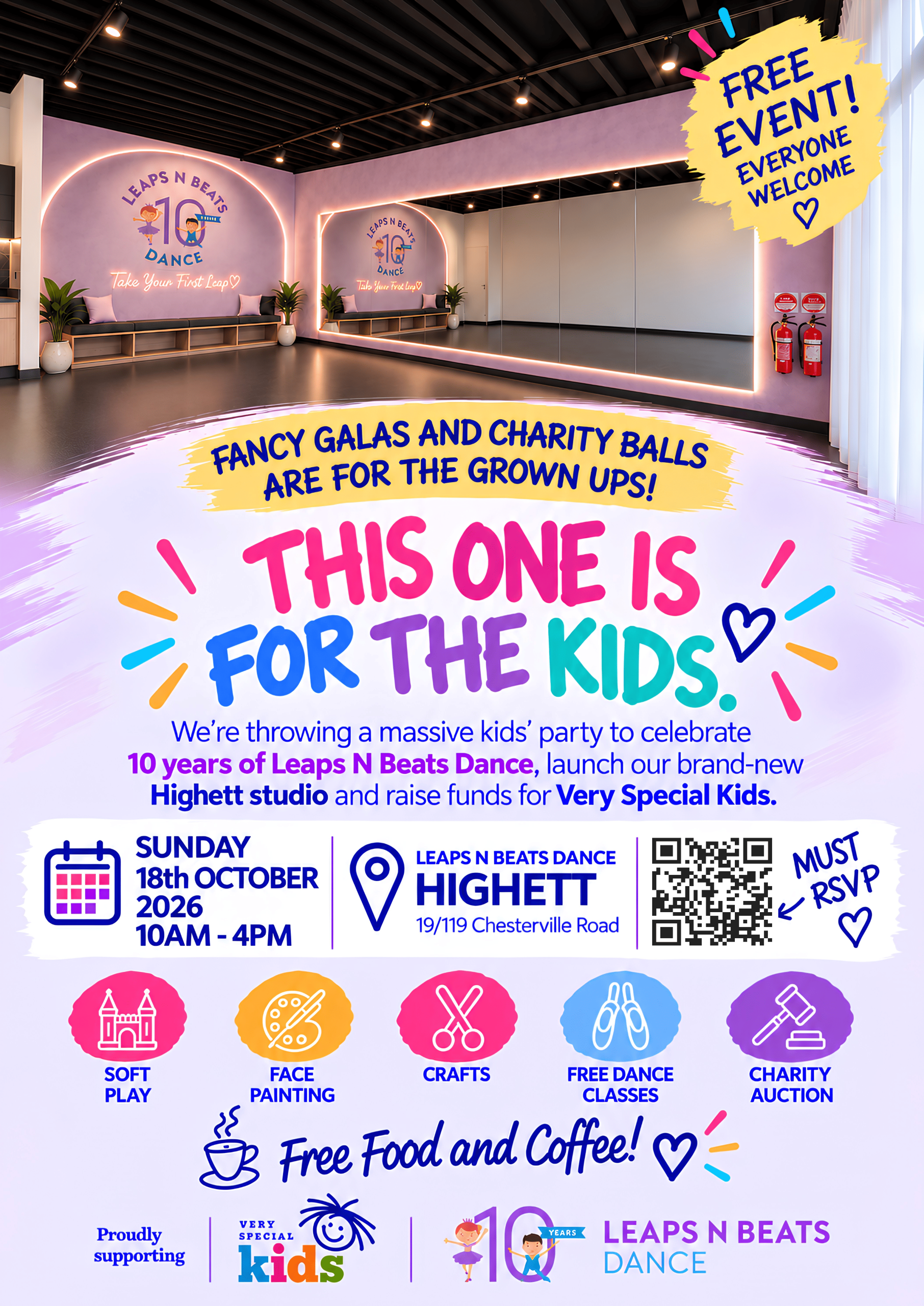 This One Is For The Kids free family fundraiser event flyer